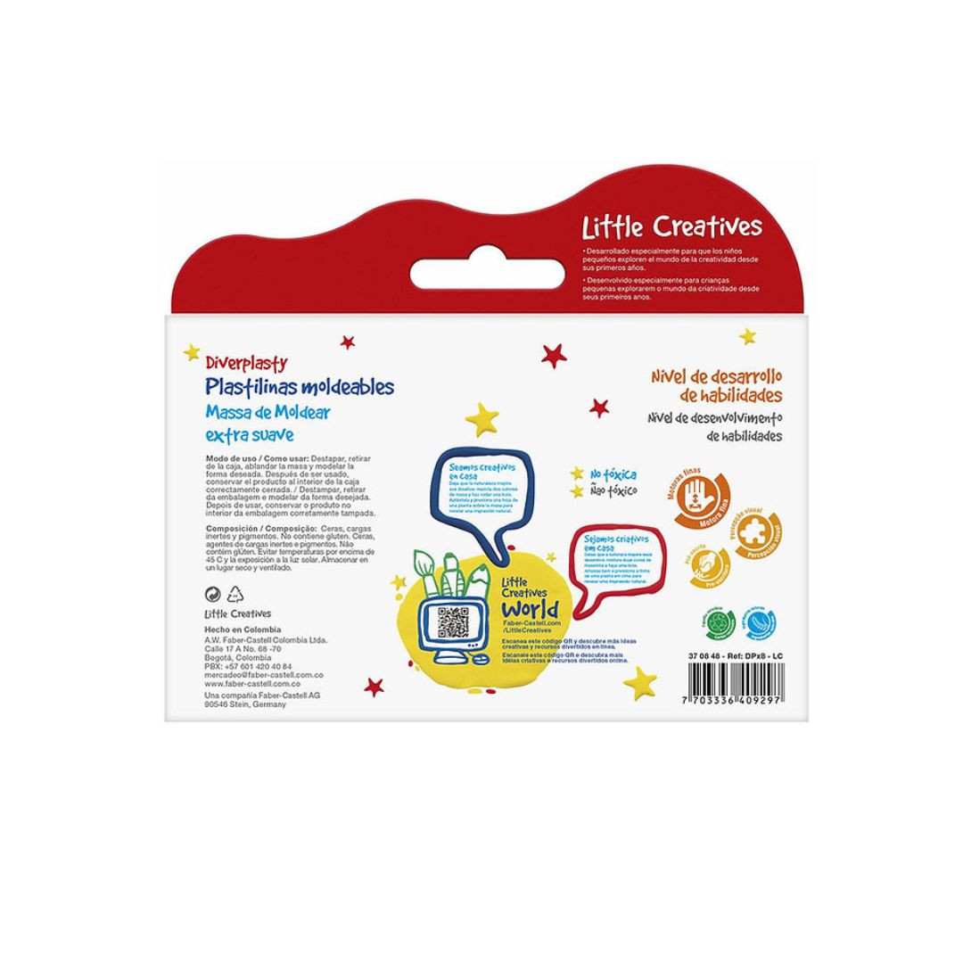 Plastilina súper suave caja X8 - Little Creatives