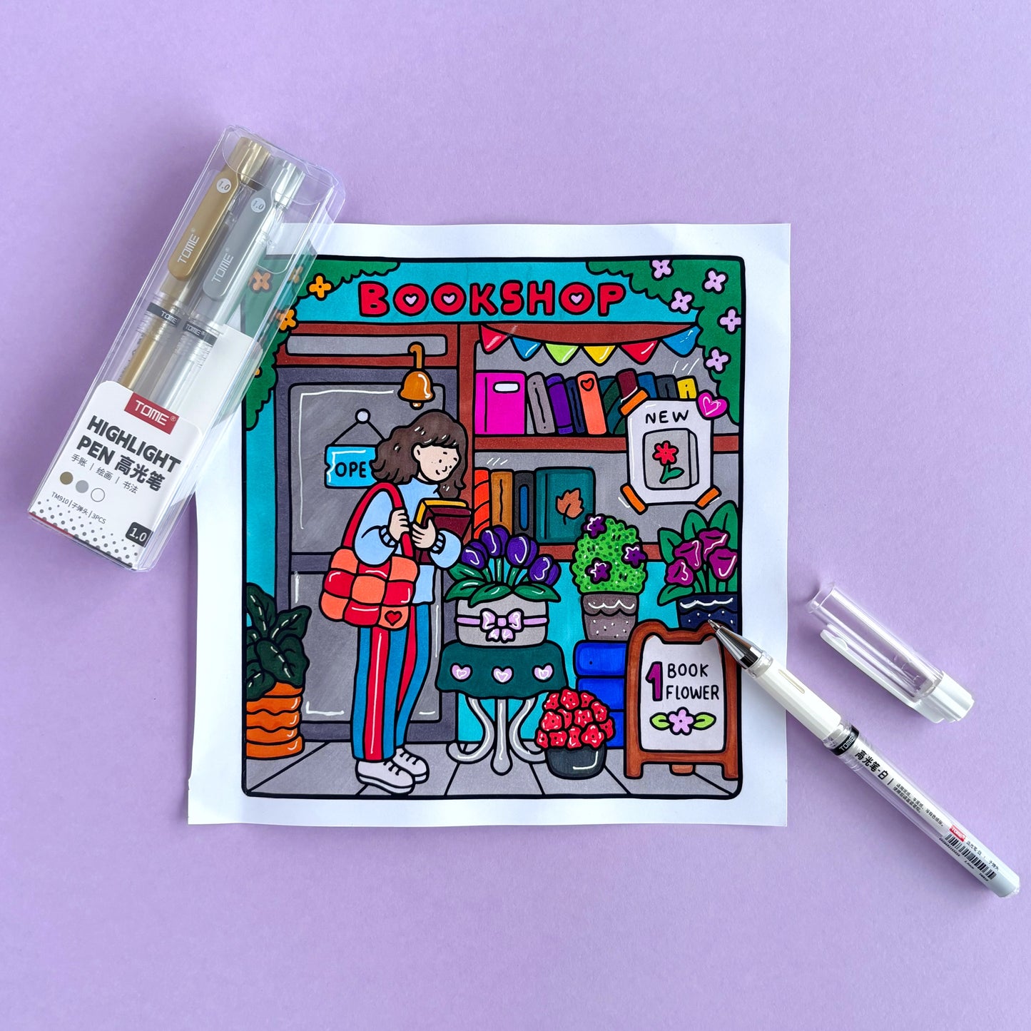 Set de Plumas Metalizadas Fine Line