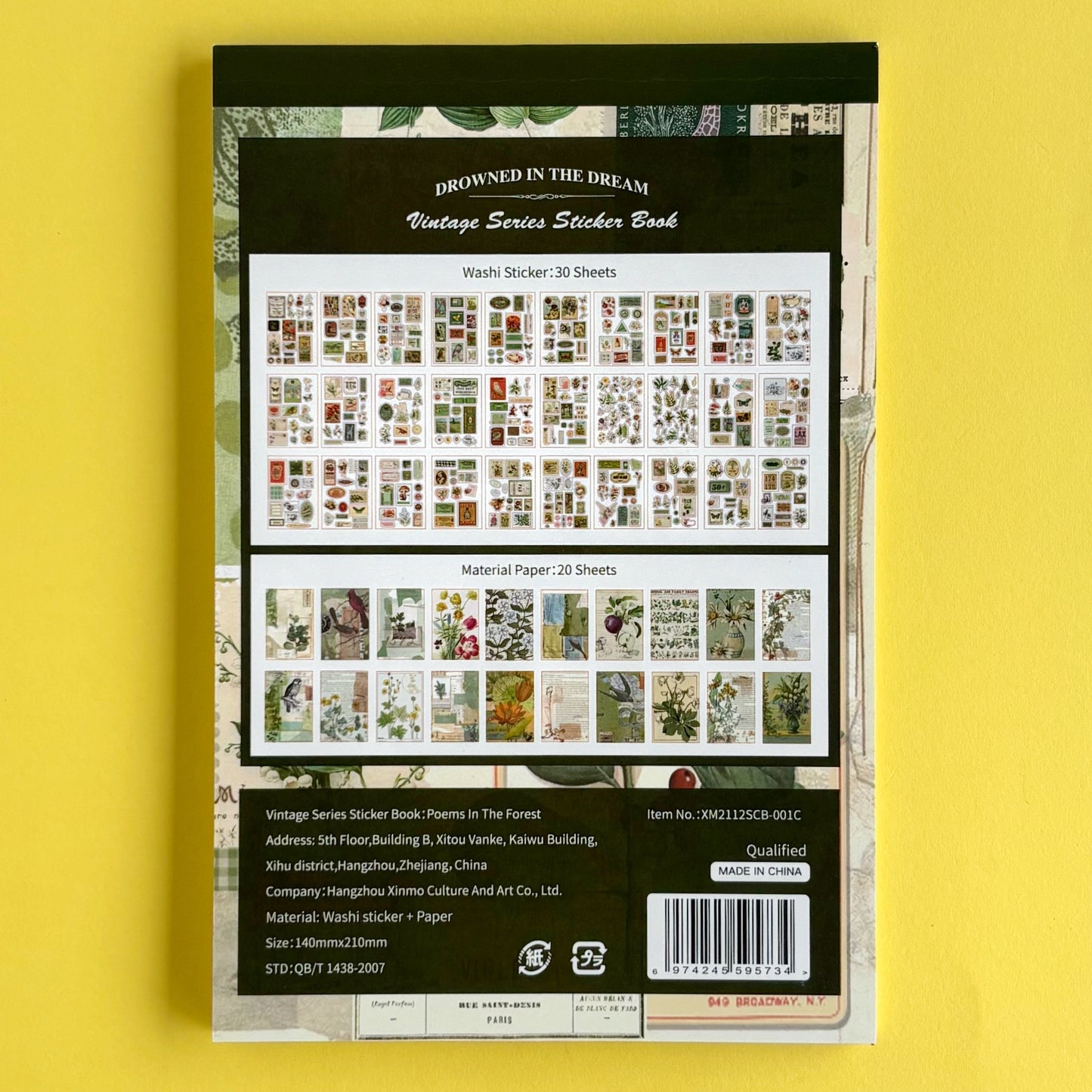 Bloc de sticker y papeles - Poems in the forest