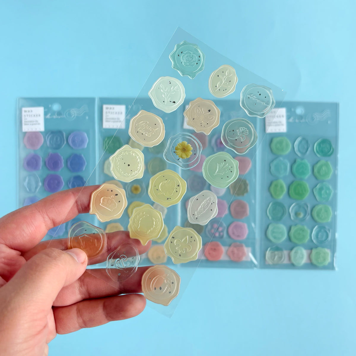 Stickers Floral Wax Seal - 1 hoja