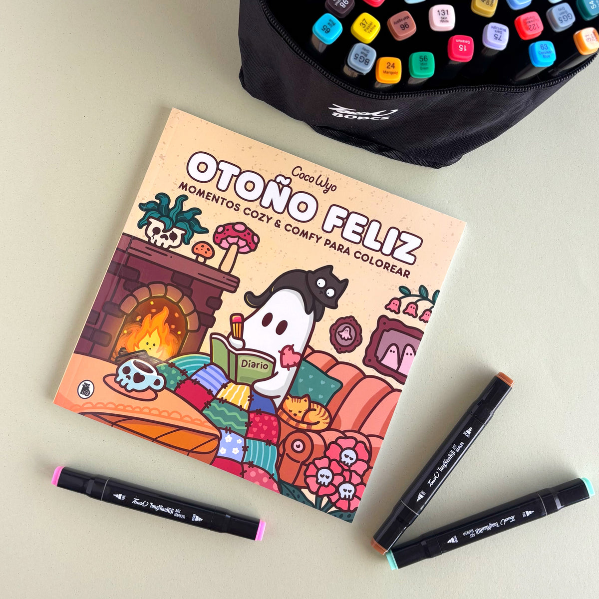 Otoño Feliz - Coco Wyo - Libro para Colorear