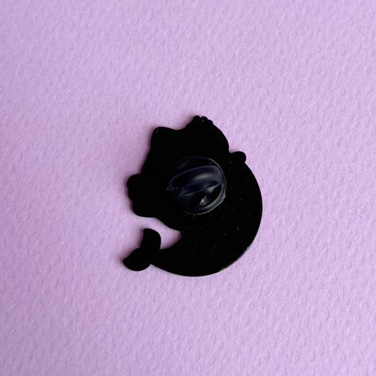 Pin metálico Gatita Sirena - Amarilla