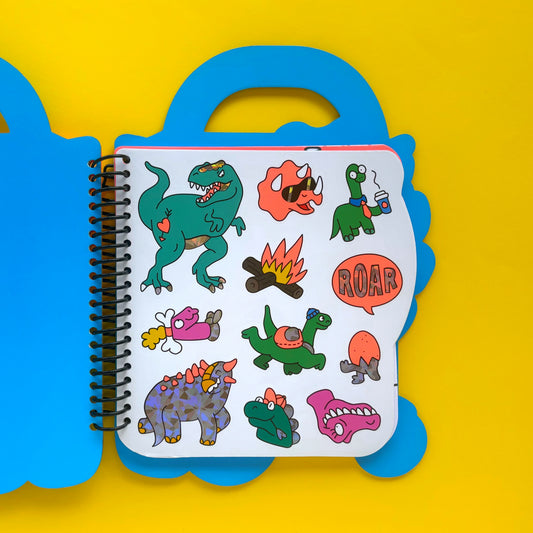 Súper Libro de Colorear: Dino (Incluye stickers y crayones)