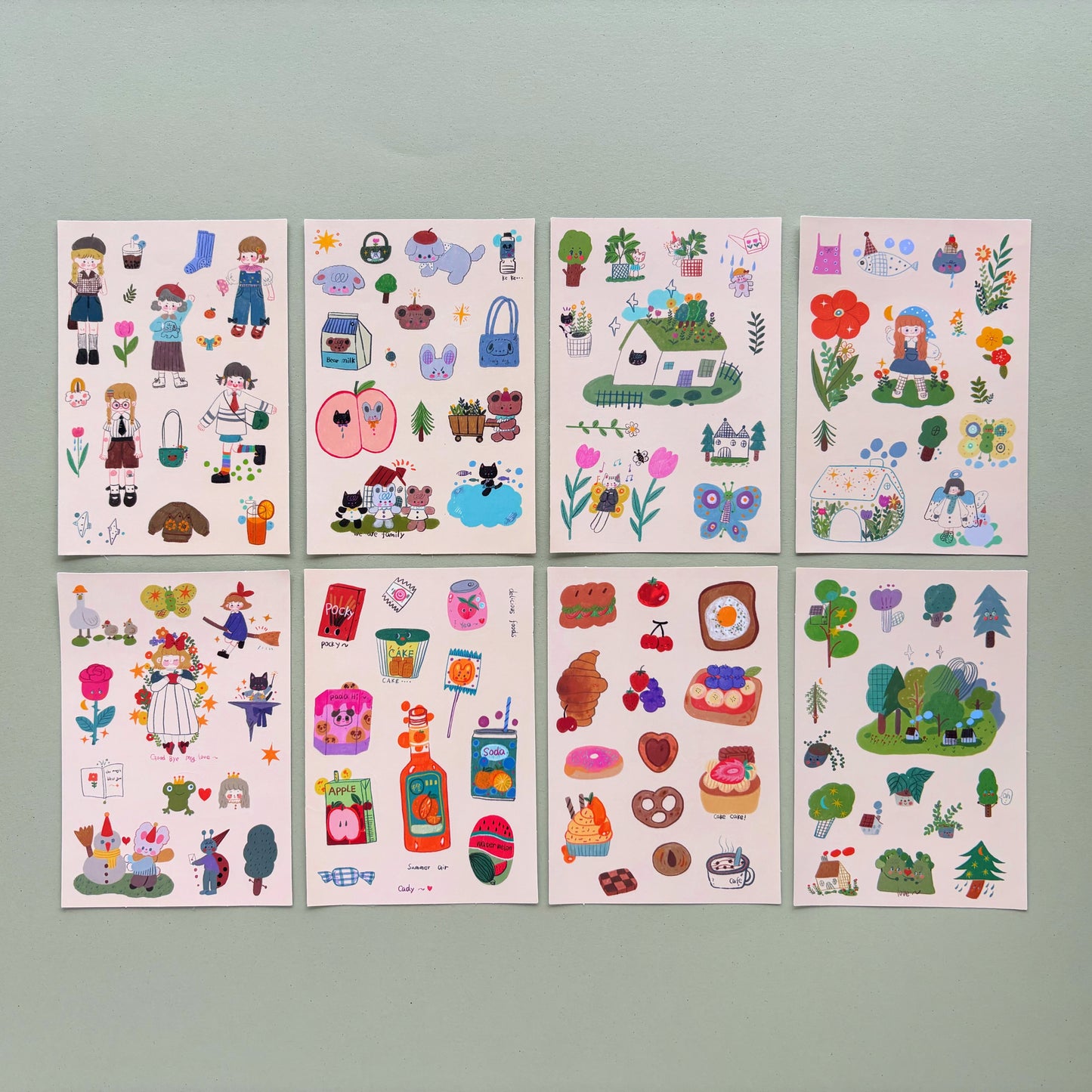 Set de stickers Storybook - 8 hojas