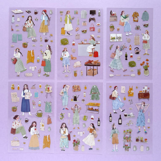 Set de stickers Spring Time (4 hojas): Colección Seasonal Days