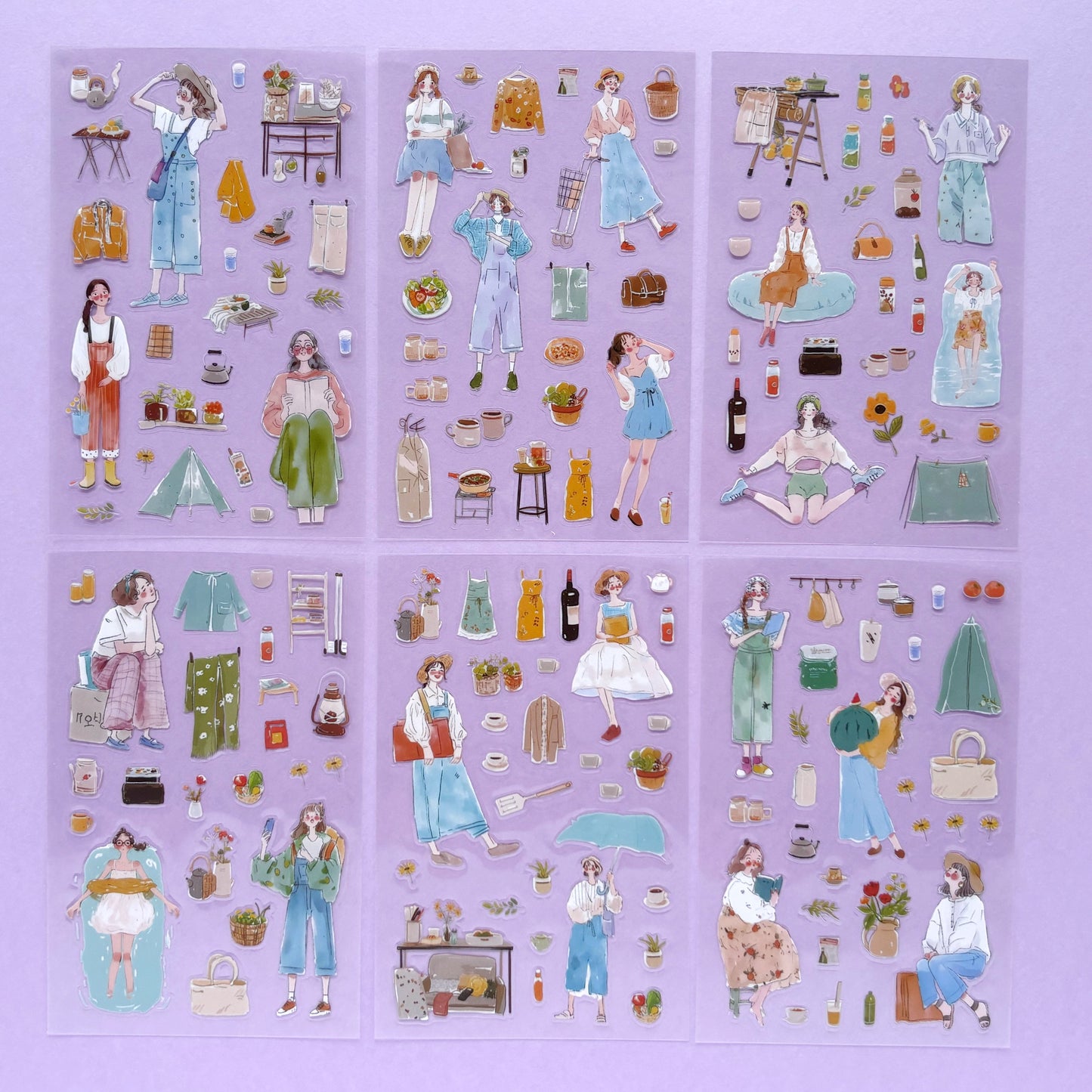 Set de sticker Summer Sunshine (4 hojas): Colección Seasonal Days