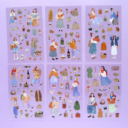 Set de stickers Winter Snow (4 hojas): Colección Seasonal Days