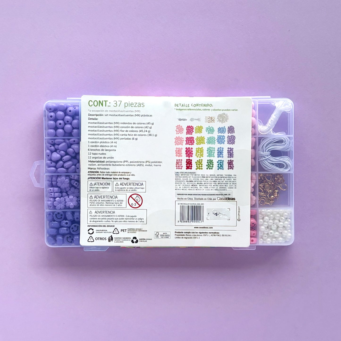 Set de cuentas plásticas para crear accesorios