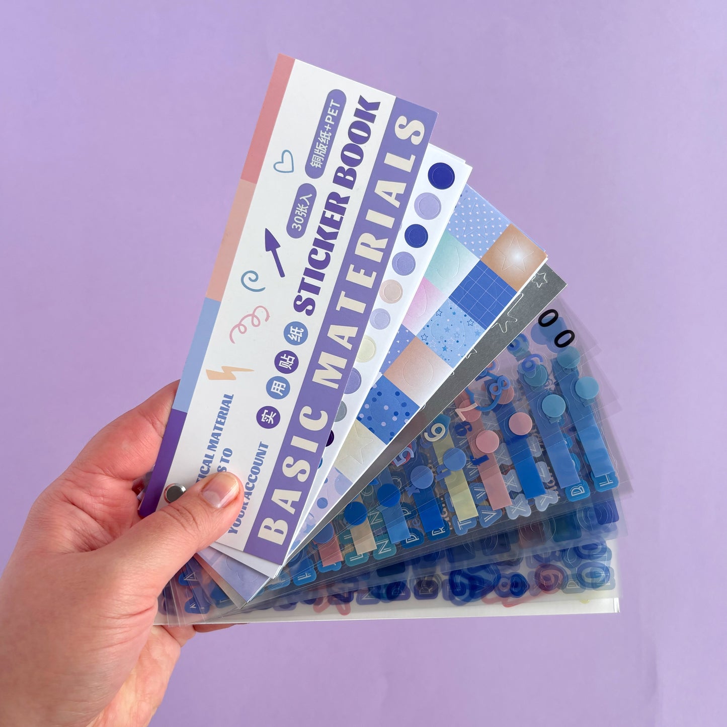 Librillo de stickers creativos para cuadernos y scrapbooking - 30 hojas - Berry Color