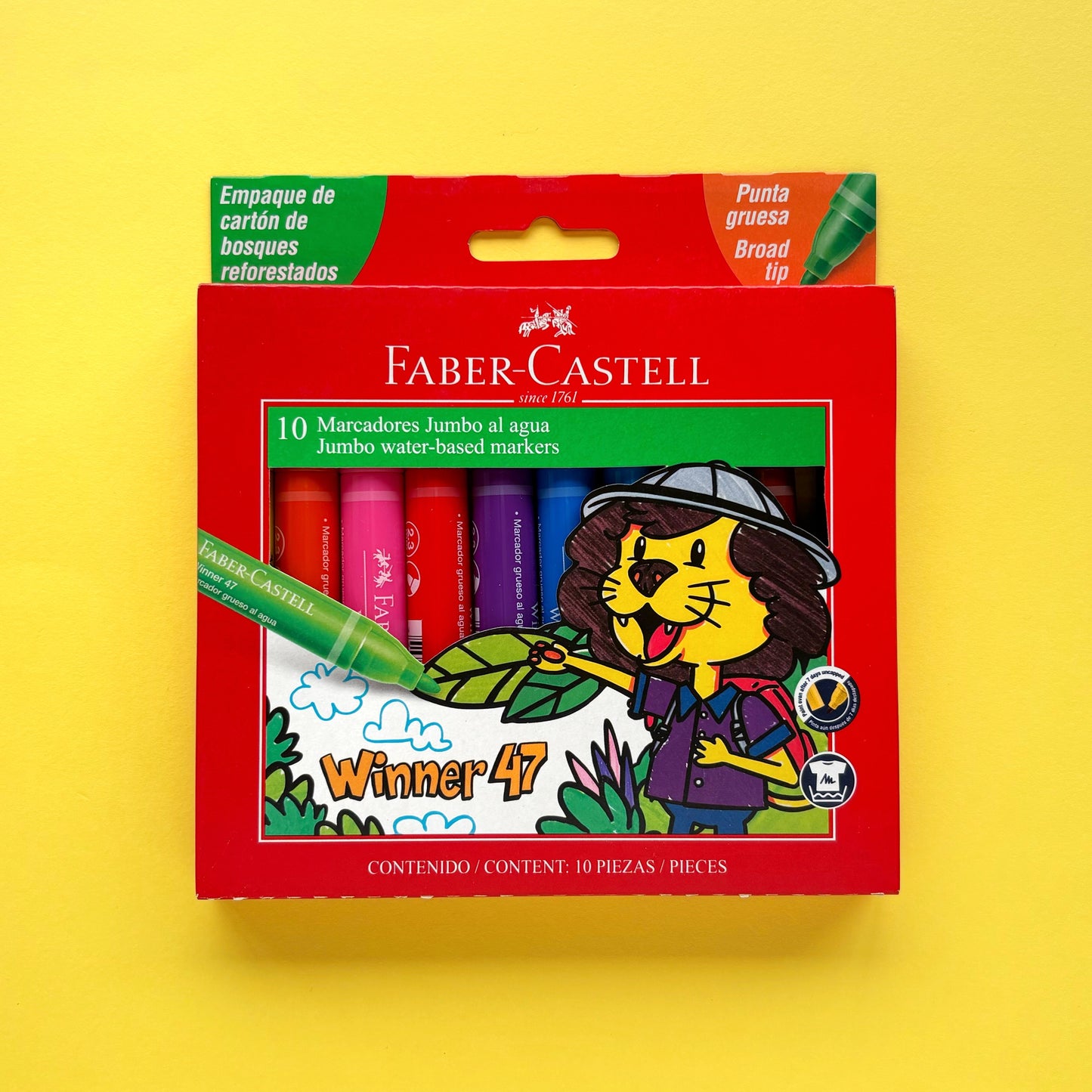 Plumones Jumbo punta gruesa Winner 47 caja X10