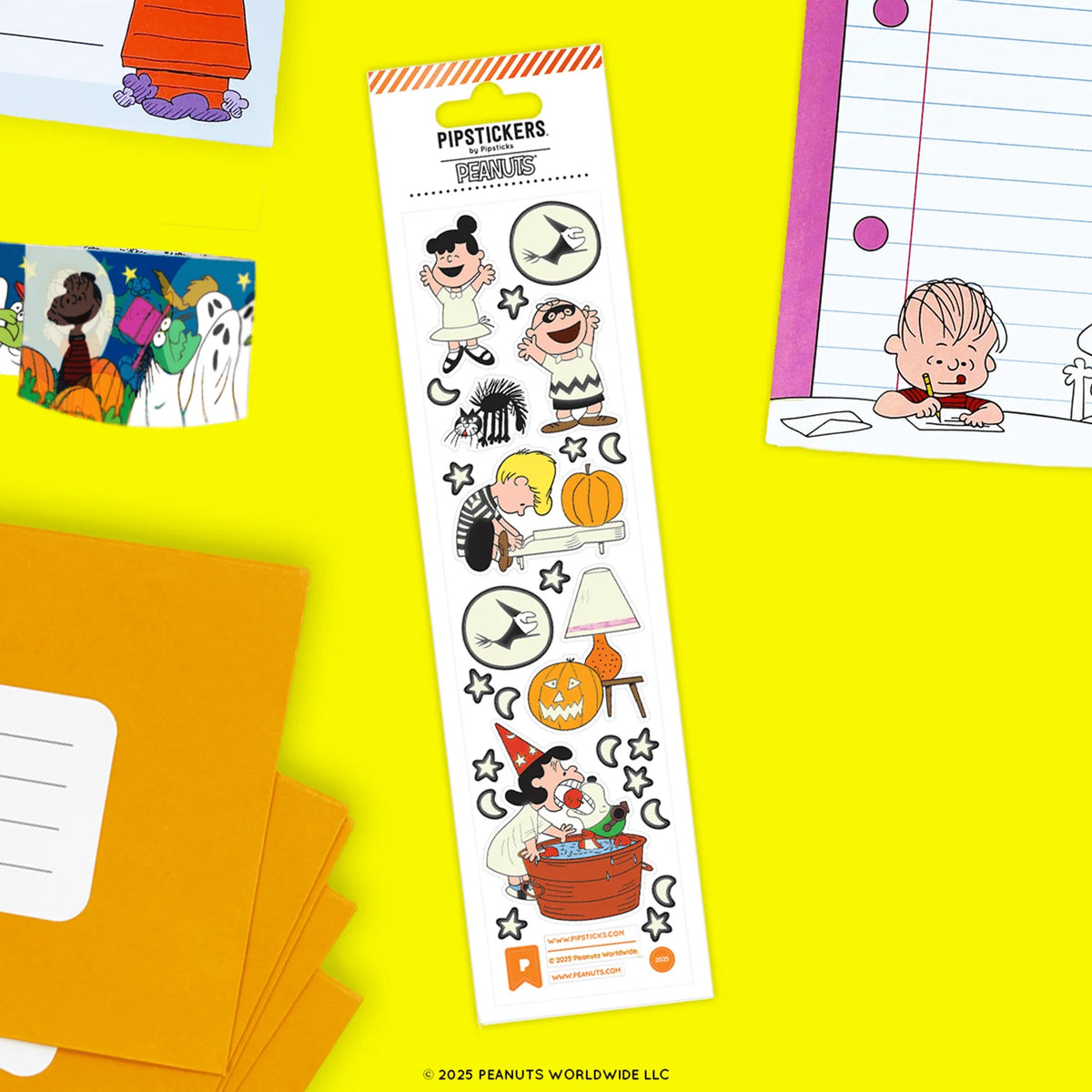 Lámina de Stickers Peanuts x Pipsticks Original - Halloween Festivities