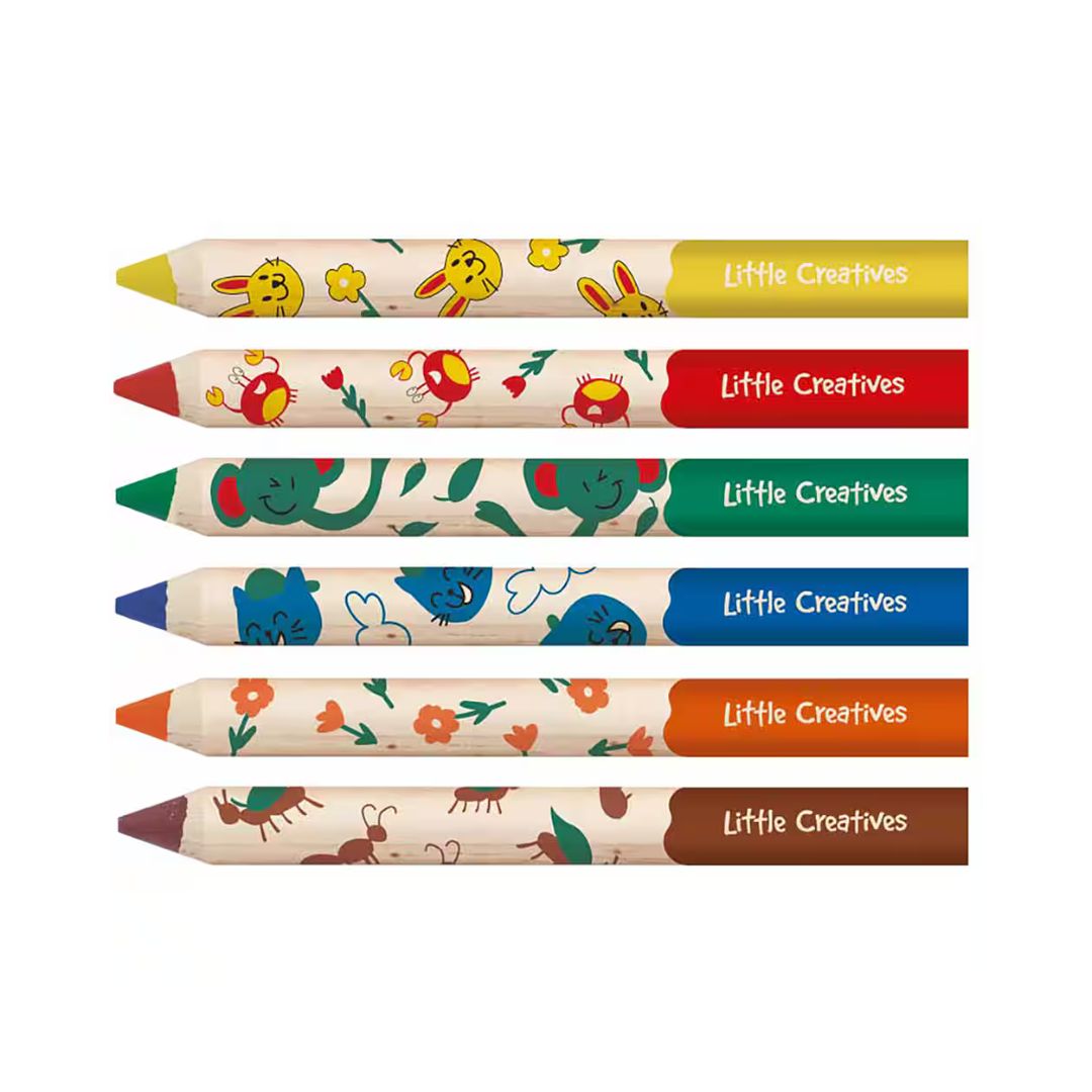 Mis primeros lápices para colorear caja X6 - Little Creatives