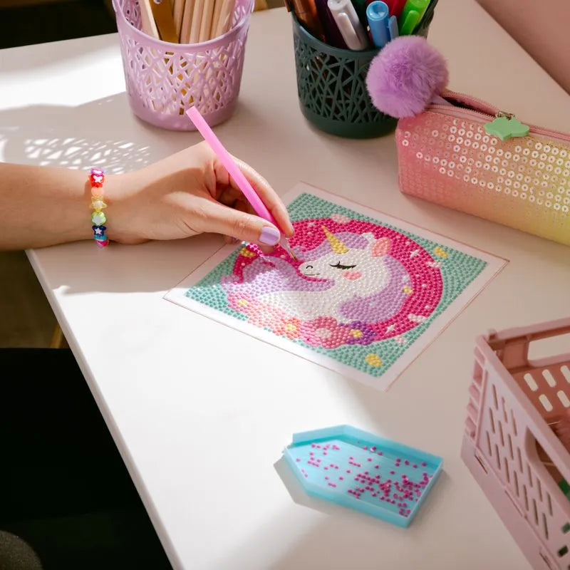 Set de creación Pinta con gemas cuadro – Unicornio