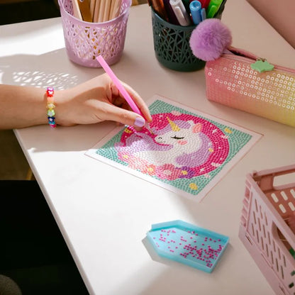 Set de creación Pinta con gemas cuadro – Unicornio