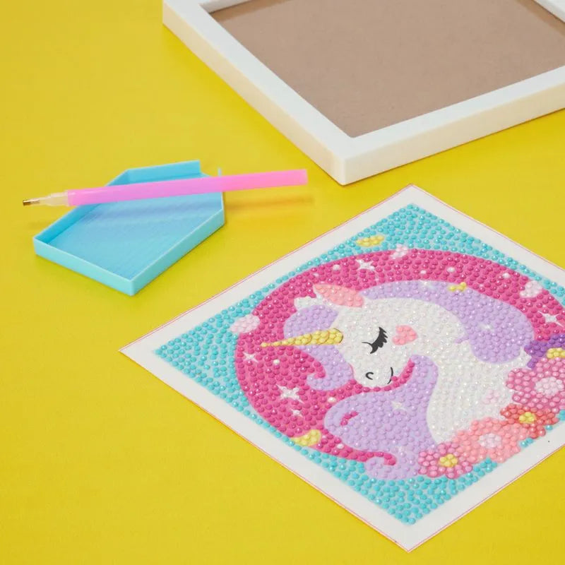 Set de creación Pinta con gemas cuadro – Unicornio