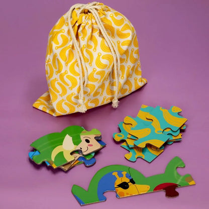 Rompecabezas 50 piezas en cartón XL – Animales de la selva