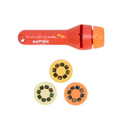 Proyector Animalia anaranjado – Con tres discos