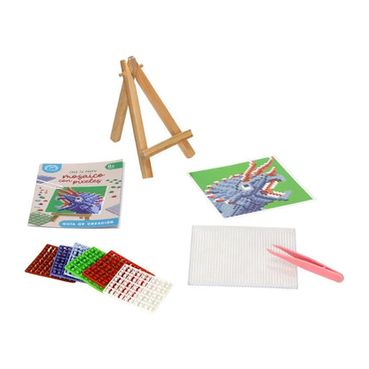 Crea tu propio mosaico con píxeles – Dinosaurio