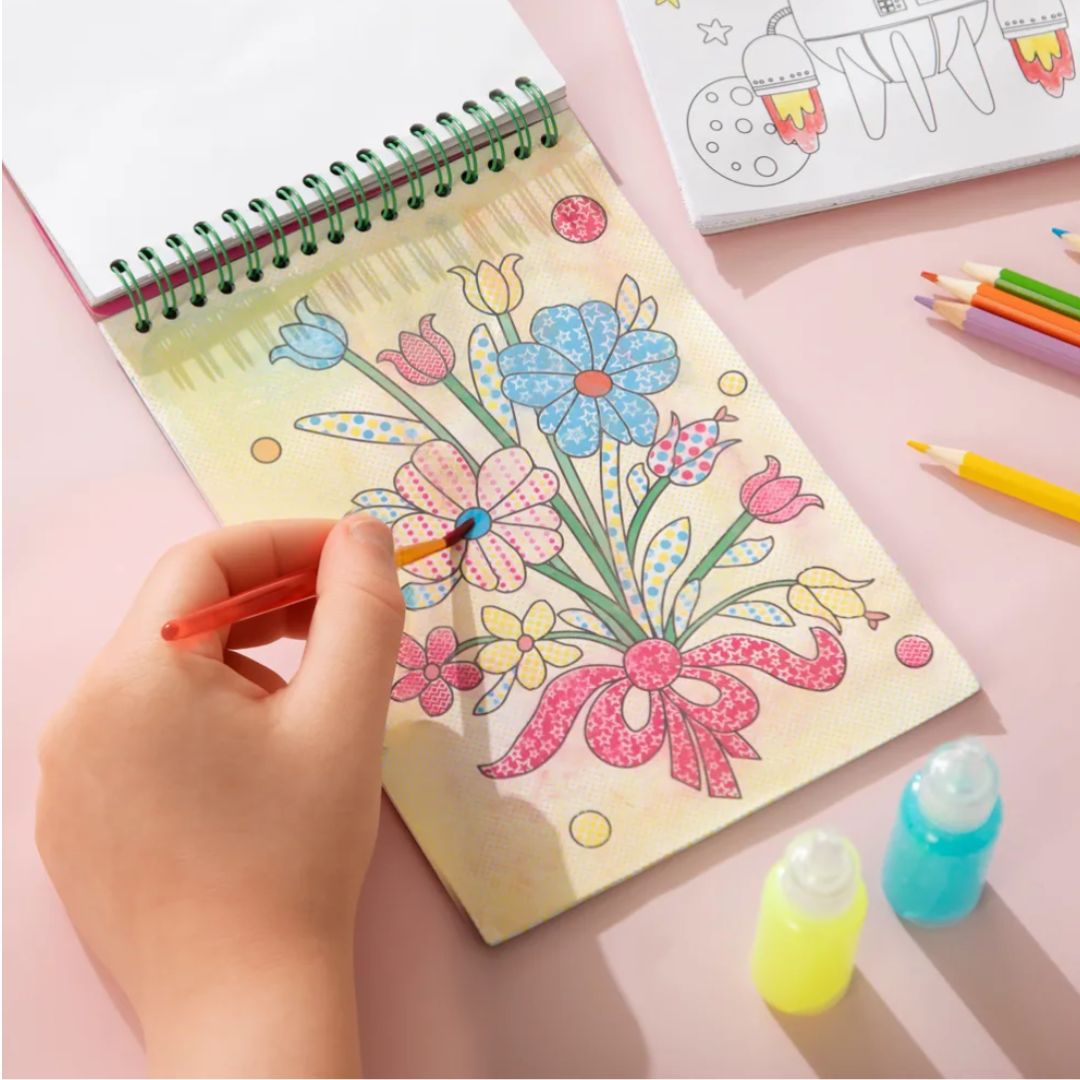 Block creativo de acuarela para pintar - Tamaño A5 con pincel