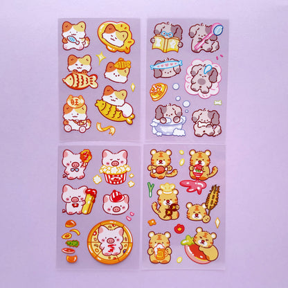 Stickers Animales Kawaii - Fishing Diary