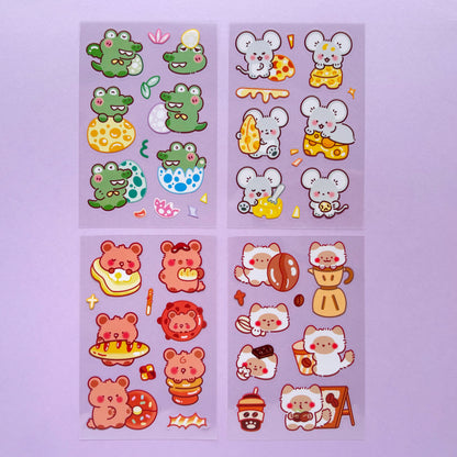 Stickers Animales Kawaii - Warm dreams