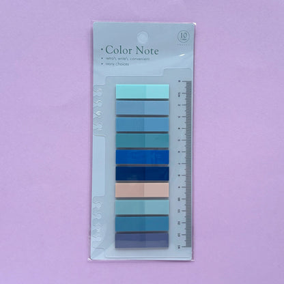 Banderitas Adhesivas de lectura o para planner Color Note - con Regla Integrada y compatible con sistema de anillas