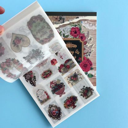 Bloc de stickers y papeles - Blooming like flowers