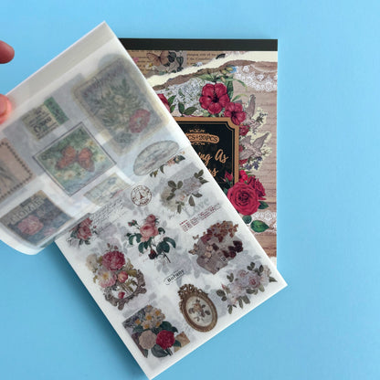 Bloc de stickers y papeles - Blooming like flowers