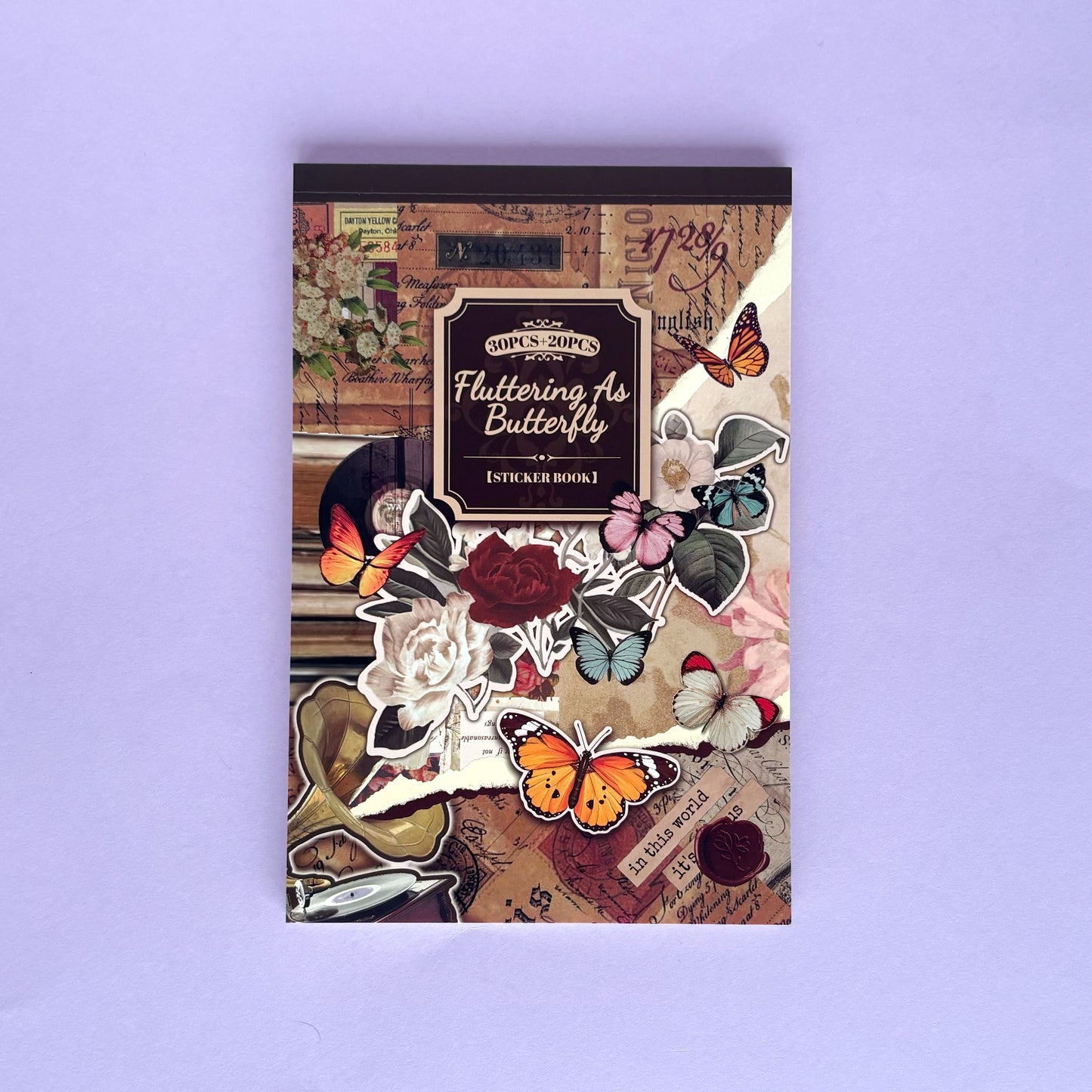 Bloc de stickers y papeles - Fluttering like a butterfly