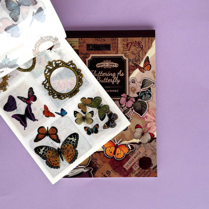 Bloc de stickers y papeles - Fluttering like a butterfly