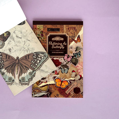 Bloc de stickers y papeles - Fluttering like a butterfly