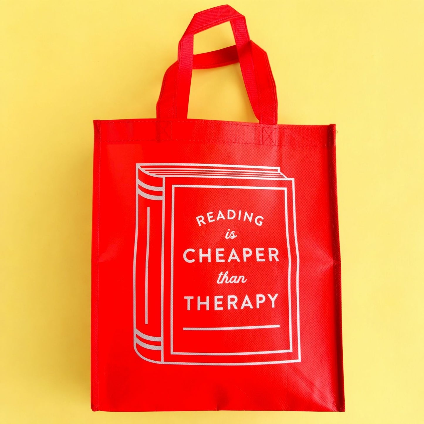 Bolsa reutilizable de compras - Reading is Cheaper Than Therapy