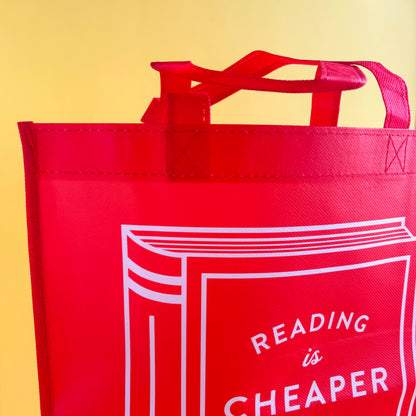 Bolsa reutilizable de compras - Reading is Cheaper Than Therapy