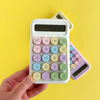 Calculadora Kawaii Colores Pastel – Tamaño Mediano