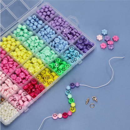 Set de cuentas plásticas para crear accesorios