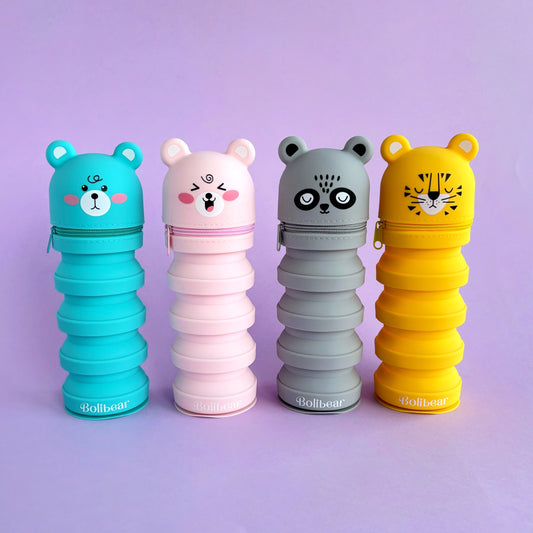 Cartuchera plegable de animalitos con ventosa anticaídas