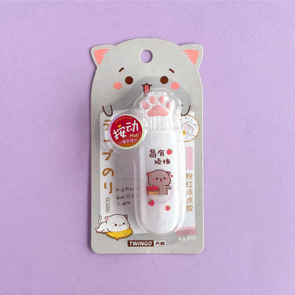 Cinta Adhesiva Doble Cara con Dispensador Patita Gatito – Tipo Lápiz (5 m)
