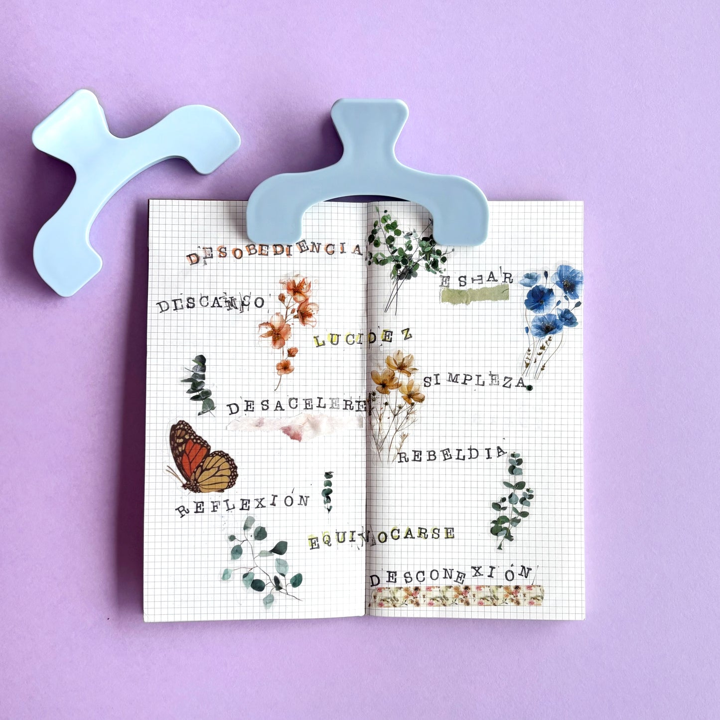 Clip Sujeta Páginas para Libros, Agendas y Cuadernos - Azul pastel
