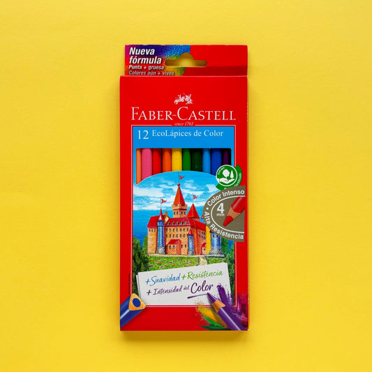 Colores triangulares largos caja X12 – Punta 4 mm