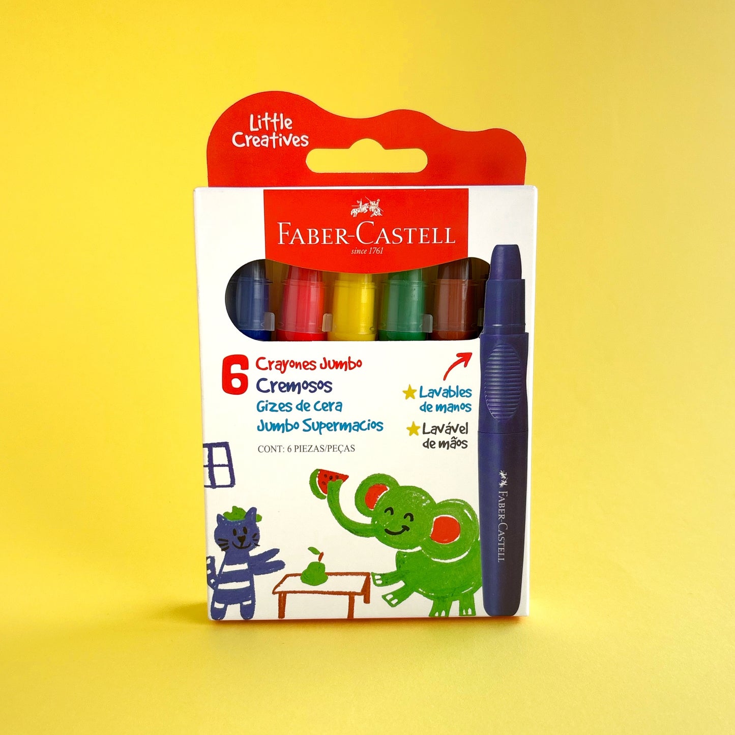 Crayones Jumbo cremosos caja X6 - Little Creatives