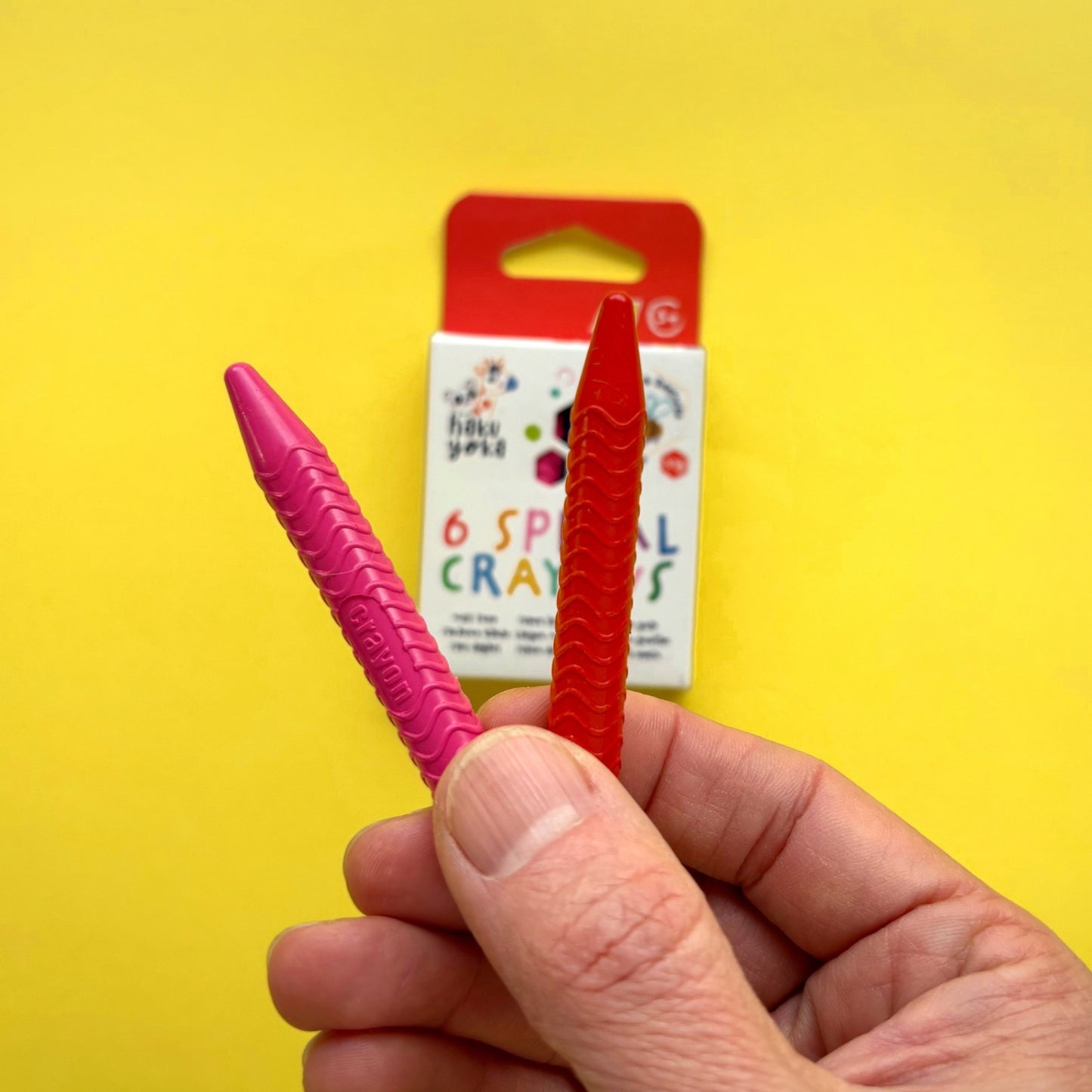 Minicrayones ecológicos en espiral caja X6