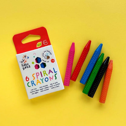 Minicrayones ecológicos en espiral caja X6