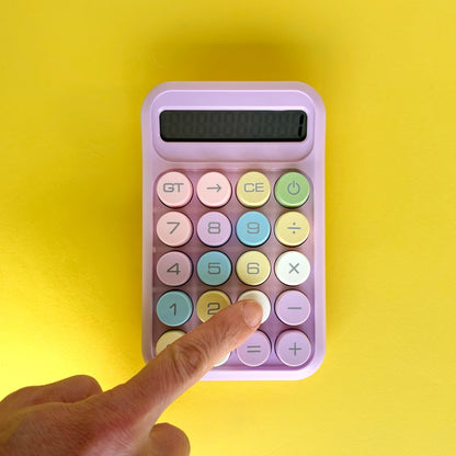 Calculadora Kawaii Colores Pastel – Tamaño Mediano