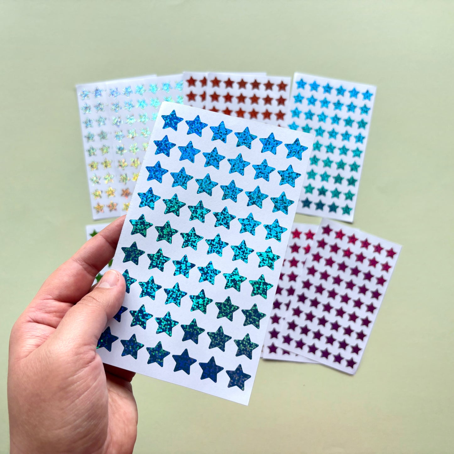 Set de Stickers de Estrellas Glitter x 648 stickers – 6 Colores
