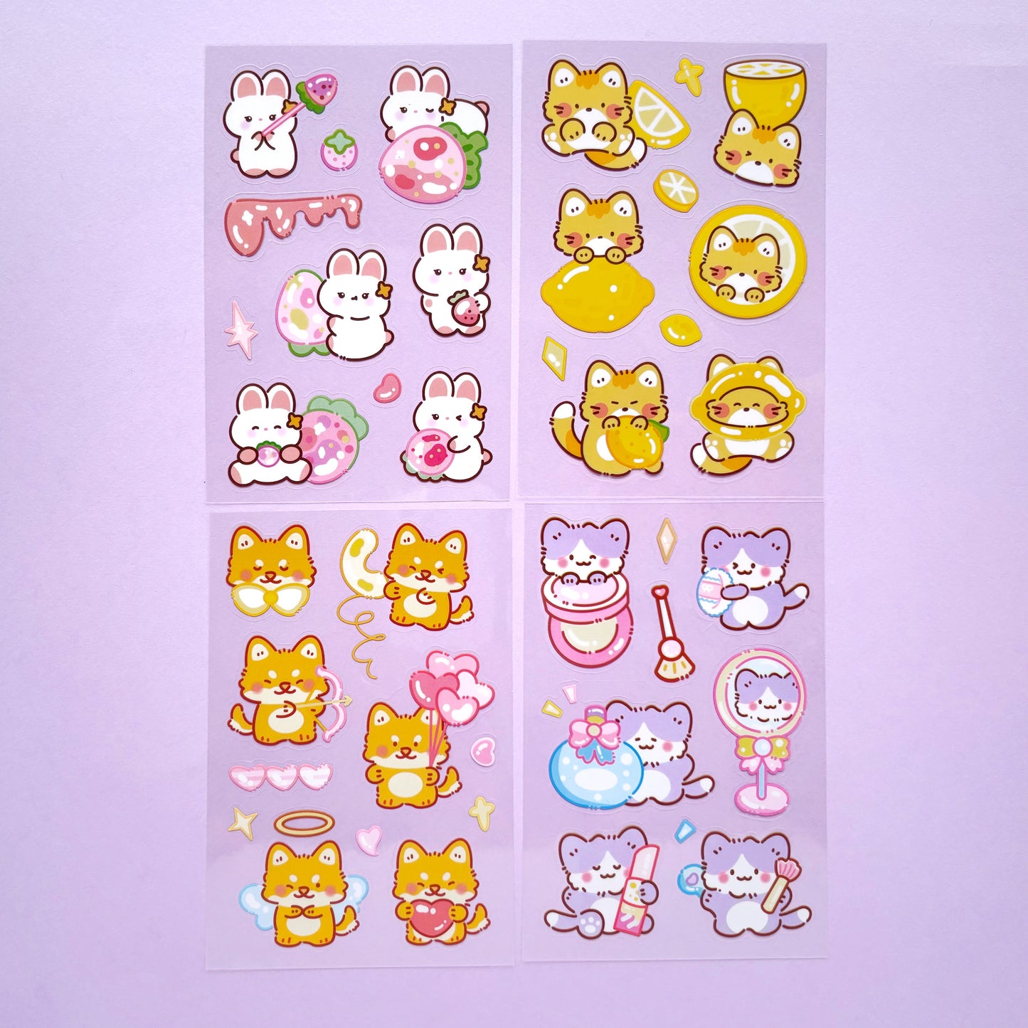 Stickers Animales Kawaii - Pink partner