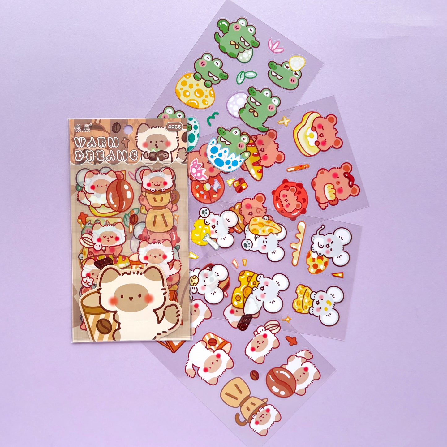 Stickers Animales Kawaii - Warm dreams
