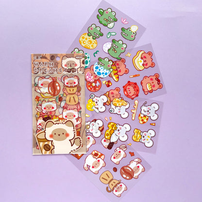 Stickers Animales Kawaii - Warm dreams