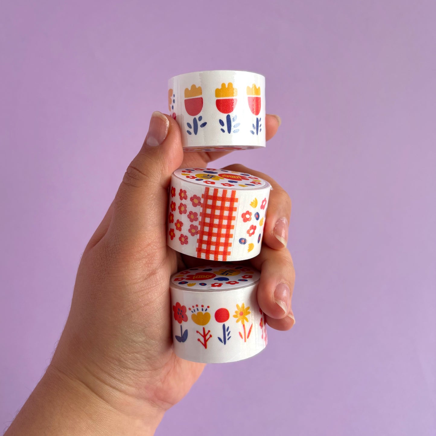 Flores de verano - Washi Stickers en Rollo - Venta por unidad