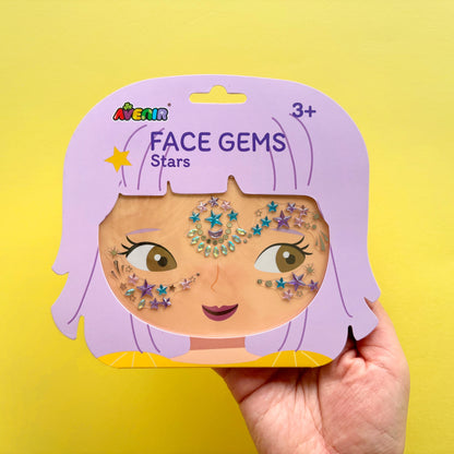 Gemas faciales para niñas de estrellas