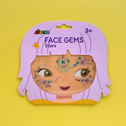 Gemas faciales para niñas de estrellas